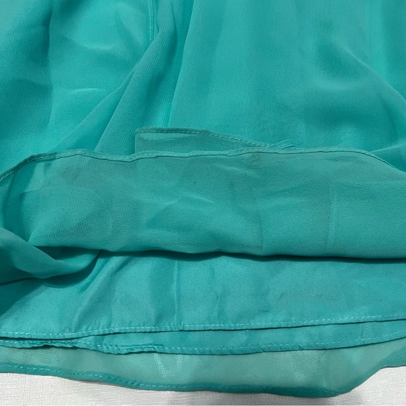 Azazie Aqua One Shoulder Maxi Dress Size C - Custome - Picture 9 of 14